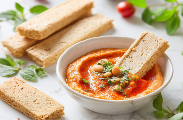 Дип с фасолью и черри